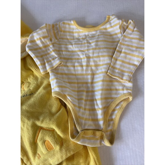 Oshkosh Baby fleece three-piece outfit, Yellow Size L 6-9 Mo Chick Bird - Picture 4 of 15